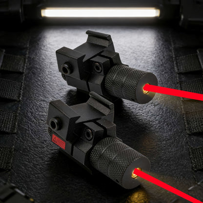 2-Pack Red Dot Laser Sight Scope Compact Tactical Laser Sights with Picatinny Rail Mount for Rifles, Pistols & Handguns – Adjustable Windage & Elevation, Durable Aluminum Body