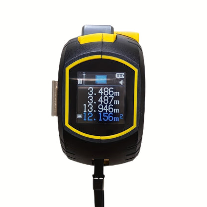 3-in-1 Laser Tape Measure with Digital Rangefinder & Steel Tape – High Precision Cross Laser Measuring Tool, Color Screen, Voice Broadcast, 2 AAA Batteries Included, for Construction, DIY & Home Use