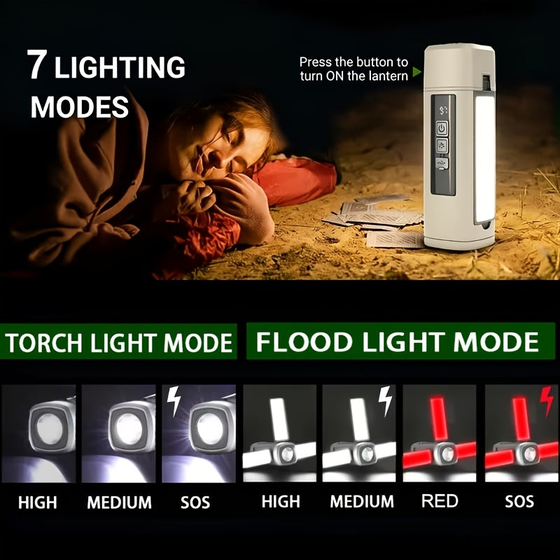 Extendable Magnetic LED Work Light Rechargeable – 7 Lighting Modes, 360° Adjustable Foldable Inspection Light for Auto Repair, Machinery, Camping, Hiking, Fishing & Emergencies