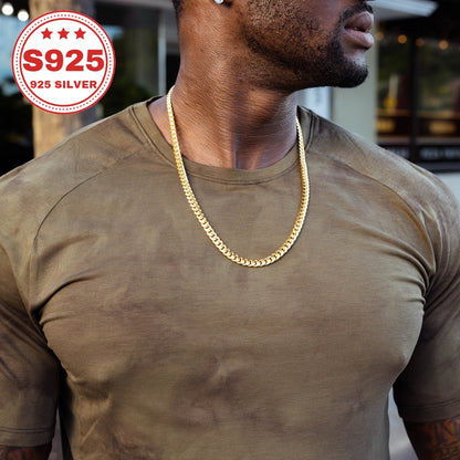 925 Sterling Silver Cuban Link Chain Necklace for Men & Women - 9mm Classic Miami Cuban Chain, Hip Hop Unisex Jewelry in Silver & Gold, 18-24 Inch, Trendy Everyday Gift