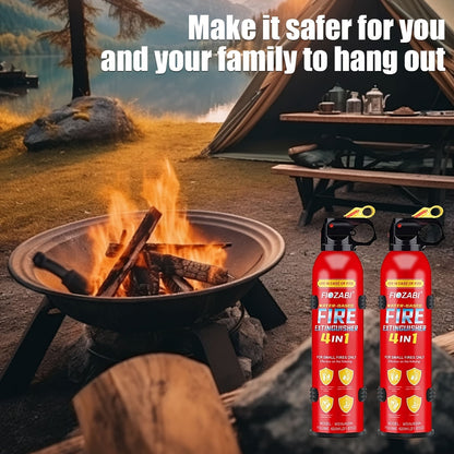 Portable Fire Extinguisher Spray 4-in-1 Water-Based with Bracket for Home Car Kitchen Garage – 0.5-A:21-B:C:5K Rated – 1, 8, or 24 Bottle Pack for Family & Vehicle Safety