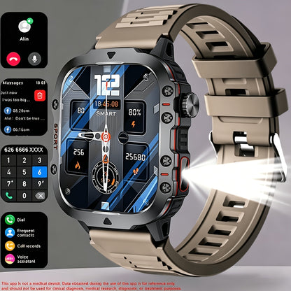 Large Screen Smartwatch Compatible with iPhone Android Wireless Calling SMS Fitness Tracker Heart Rate Monitor Remote Camera Control USB Rechargeable for Men Women - Modern Design Travel Gift