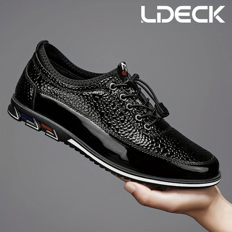 Men's High Top Business Casual Dress Shoes – Lace-Up Formal Oxford Sneakers for Office & Suit, 13 Colors, US Sizes 6.5–13.5
