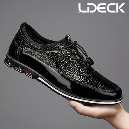 Men's High Top Business Casual Dress Shoes – Lace-Up Formal Oxford Sneakers for Office & Suit, 13 Colors, US Sizes 6.5–13.5