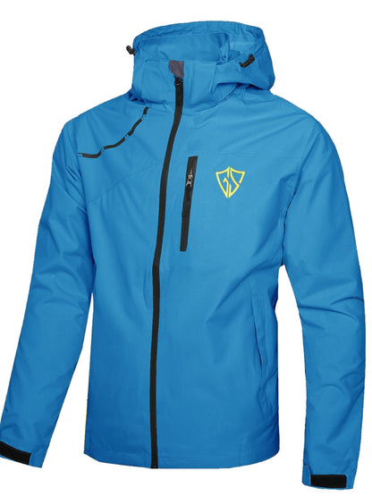 Men's Waterproof Windproof Rain Jacket with Hood – Lightweight Packable Raincoat for Hiking Outdoor Travel S-XXXL Multiple Colors