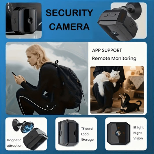Wireless Security Camera with Built-In AP Hotspot No Internet Required Infrared Night Vision Two-Way Audio Motion Detection Real-Time Home Family Pet Monitoring Black White 1 2 3 4 Pack