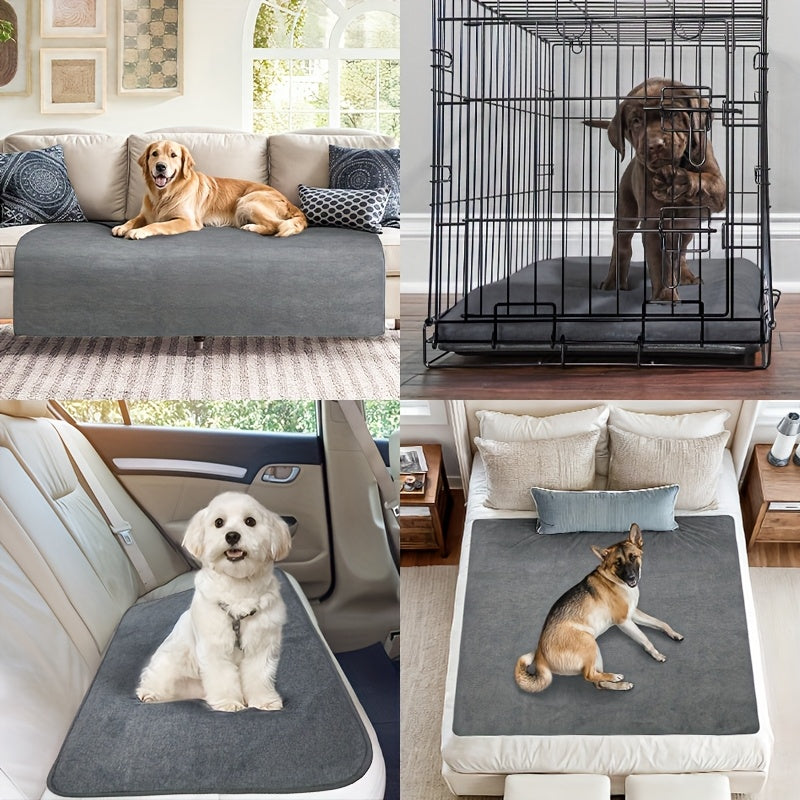Washable Dog Pee Pads Pack of 2 – Reusable 4-Layer Fast Absorbent Non-Slip Puppy Training Pads, Whelping Pads for Housebreaking, Crate, Playpen & Travel, Multiple Sizes, All Dog Breeds