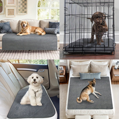 Washable Dog Pee Pads Pack of 2 – Reusable 4-Layer Fast Absorbent Non-Slip Puppy Training Pads, Whelping Pads for Housebreaking, Crate, Playpen & Travel, Multiple Sizes, All Dog Breeds
