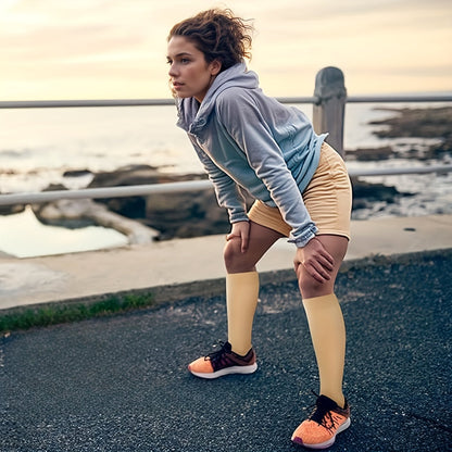 Copper Compression Socks 10 Pairs for Women & Men – Knee High Circulation Support Socks for Running Cycling Climbing Athletic Daily Wear S M L XL XXL Black Skin