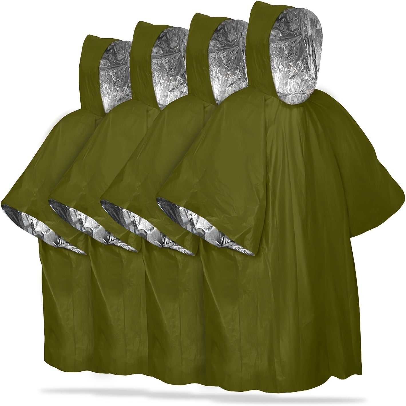 Emergency Rain Poncho Reusable 4-Pack & 14-Pack – Retains 90% Body Heat, Waterproof Weather Resistant Raincoat for Men Women Adults, Camping Hiking Survival Kit Emergency Supplies
