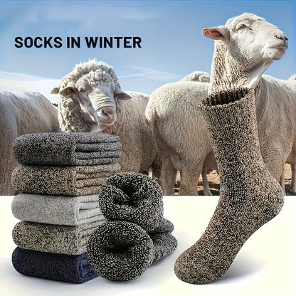 Thermal Hiking Socks 9 Pairs Unisex Thick Warm Terry Socks for Men Women Multi-Color Winter Boot Socks Cold Weather Arch Support Reinforced Toe Breathable Cozy Casual Bed Socks US Size 6-10