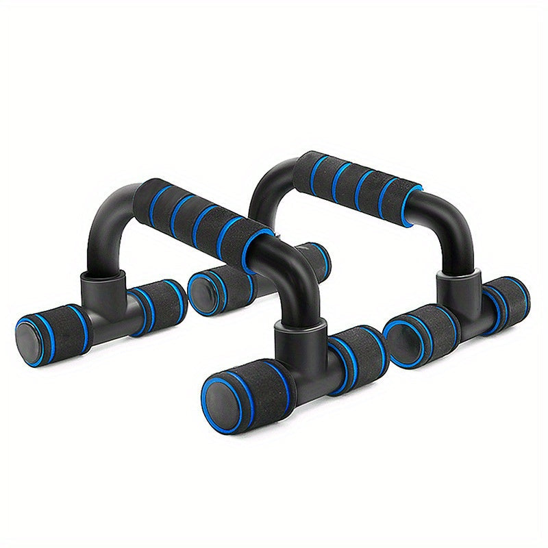 Ergonomic Push-Up Bars Non-Slip 300 Lbs Textured Foam Grips Portable Strength Training Push Up Stands for Home Gym Workout Wrist Support Easy Assembly Fitness Gift Blue Red Green