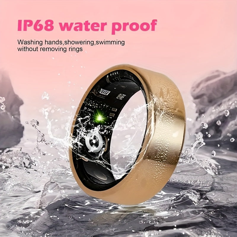Smart Ring Fitness Tracker for Women Men – Steps Calories HRV Heart Rate Stress Body Temp Monitor 100+ Sports Modes IP68 Waterproof iPhone Android Compatible