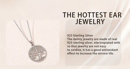 925 Sterling Silver Tree of Life Pendant Necklace for Women – Hypoallergenic Boho Vintage Style, Perfect Gift for Her, Casual & Dressy Wear
