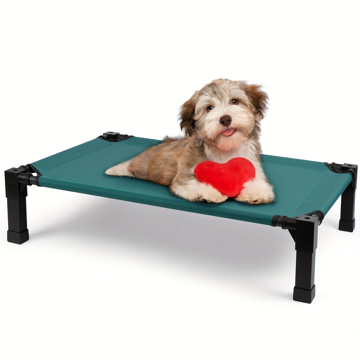 Cooling Elevated Dog Bed Raised Cot with Breathable Mesh and Metal Frame - Washable Portable Dog Cot with No-Slip Feet for Indoor and Outdoor Use, Multiple Sizes and Colors Available