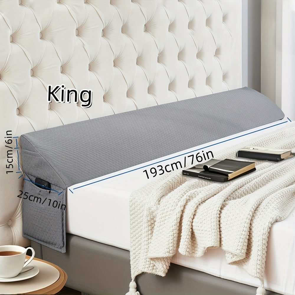 Bed Wedge Pillow Mattress Gap Filler – Headboard Gap Filler for Bed, Close the Gap Between Mattress and Headboard or Wall, Wedge Bolster Pillow for Sleeping Support Backrest Cushion, Small Twin Full Queen King