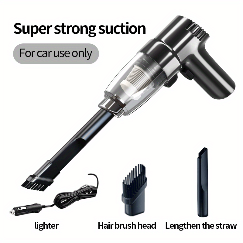 Corded Car Vacuum Cleaner 3KPa Suction Handheld Lightweight – 3M Cord, Single-Point Exhaust, One-Click Dust Cup Empty for Cars, Trucks & Home Cleaning – No Battery Needed