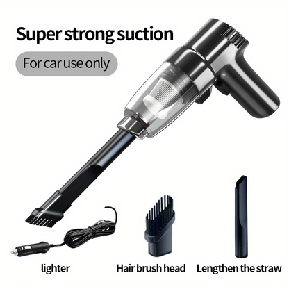 Corded Car Vacuum Cleaner 3KPa Suction Handheld Lightweight – 3M Cord, Single-Point Exhaust, One-Click Dust Cup Empty for Cars, Trucks & Home Cleaning – No Battery Needed