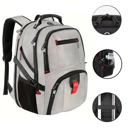 50L Travel Backpack Fits 17 Inch Laptop – Airline Approved, Waterproof, Extra Large College & Work Bag for Men & Women, 3-Compartment Business Backpack for School, Travel & Daily Commute – 8 Colors