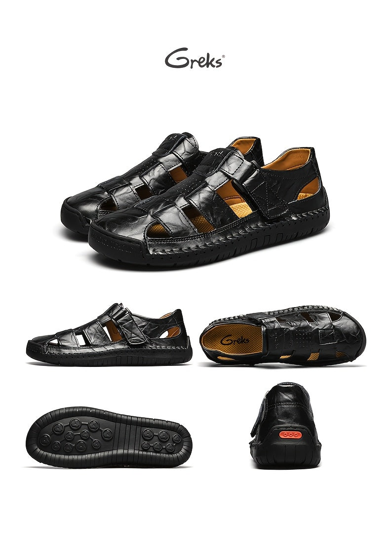 Men's Closed Toe Sport Sandals – Breathable Outdoor Fisherman Shoes, Anti-Slip Summer Beach Loafers for Hiking, Walking & Water Activities | Velora