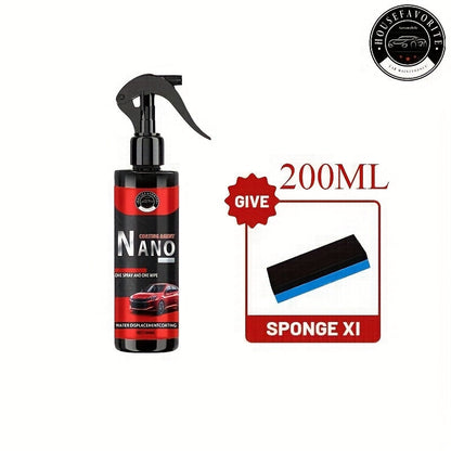 Liquid Ceramic Coating 6.76oz with Applicator Sponge - Automotive Paint Protection, Hydrophobic Glass Treatment, High Gloss Enhancement and Surface Rejuvenation for Cars, Trucks and SUVs