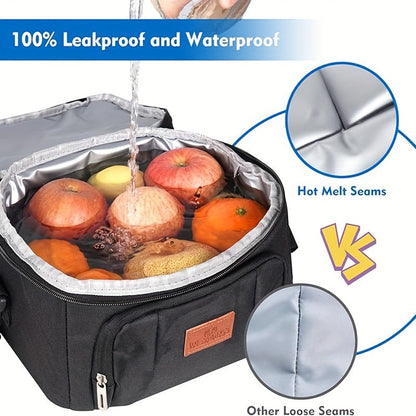 Insulated Lunch Bag Oxford Cloth – Portable Thermal Food Bag for Work, School & Picnic – Multi-Purpose Lunch Box Bag for Snacks, Takeaway & Meal Prep – Leakproof & Reusable, 4 Colors