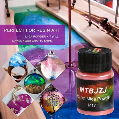 28-Color Resin Casting Powder Set – Fine Bubble-Free Pigment Powder for Resin Art, Jewelry Making, DIY Crafts & Beginners, Vibrant Mixed Colors – Qu Gofang