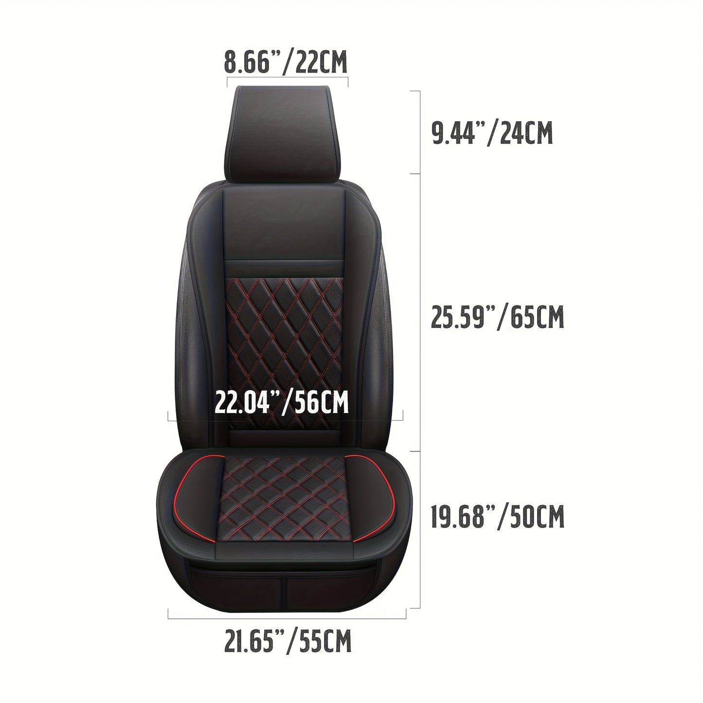 Universal Front Car Seat Covers 2-Pack Full Surround High-Back Bucket Seat Protector Anti-Slip Easy Install for Cars SUVs Trucks - Multiple Colors & Styles