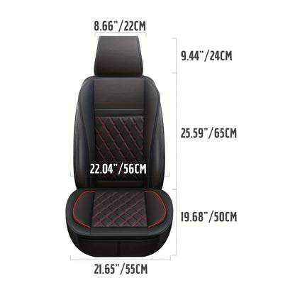 Universal Front Car Seat Covers 2-Pack Full Surround High-Back Bucket Seat Protector Anti-Slip Easy Install for Cars SUVs Trucks - Multiple Colors & Styles
