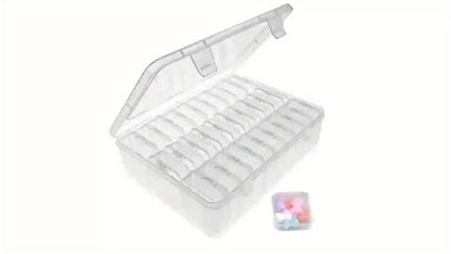 Bead Organizer Kit 30pcs Transparent Plastic Storage Boxes with Flip Lids for Jewelry Making, Beading, Craft Supplies, Small Parts & DIY Projects – Rectangular Stackable Containers