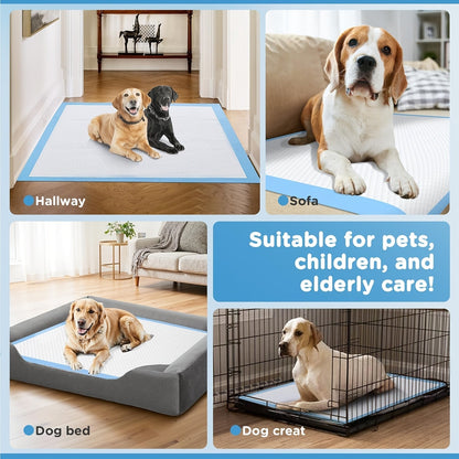 XXXL Dog Pee Pads Extra Large 8-Layer Super Absorbent Leak-Proof – Disposable Puppy Potty Pads for Cars Cages Sofas, Multiple Sizes 31x47 32x36 57x31 Inches