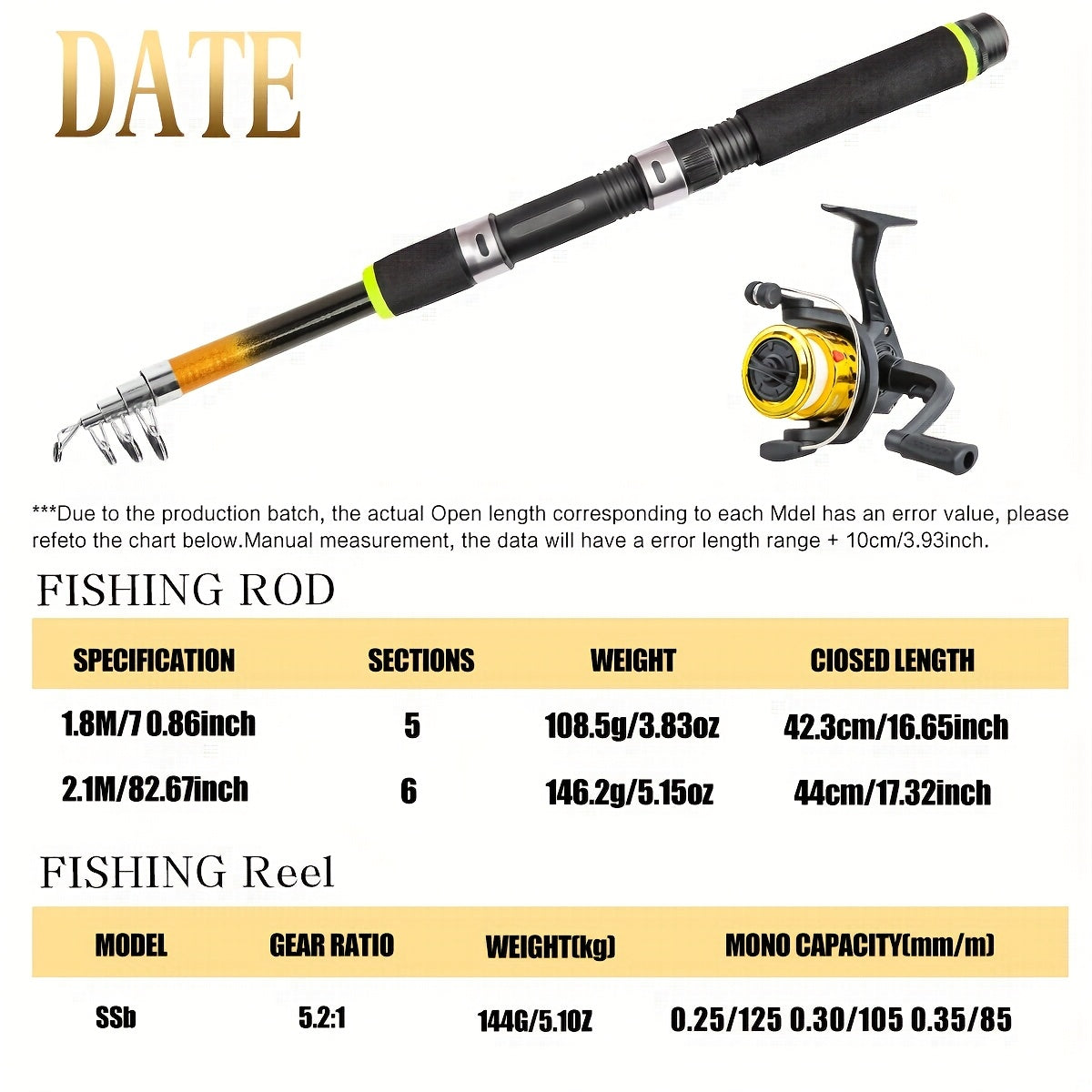 Fishing Rod and Reel Combo Complete Beginner Kit – Medium Light Spinning Rod with Hard & Soft Baits, Ambidextrous Reel, Tackle Included, Full Starter Set for Adults & Kids