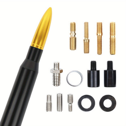 5.3" Short Car Antenna Carbon Steel – Universal Fit AM/FM Signal Booster Replacement Antenna, Durable Anti-Break Design, Multiple Colors for Car Exterior Decoration & Upgrade