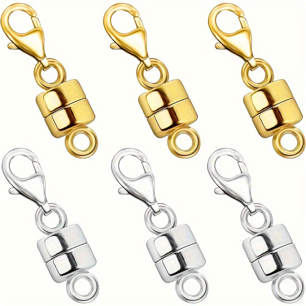 Magnetic Necklace Clasps and Closures with Lobster Clasp – Easy-Connect Magnet Jewelry Clasp Converters for Bracelets, Necklaces & Chains, Arthritis-Friendly Jewelry Fasteners