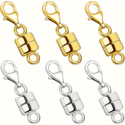 Magnetic Necklace Clasps and Closures with Lobster Clasp – Easy-Connect Magnet Jewelry Clasp Converters for Bracelets, Necklaces & Chains, Arthritis-Friendly Jewelry Fasteners