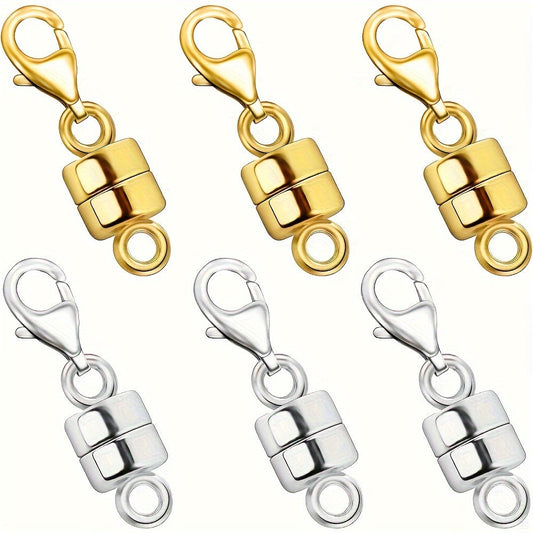 Magnetic Necklace Clasps and Closures with Lobster Clasp – Easy-Connect Magnet Jewelry Clasp Converters for Bracelets, Necklaces & Chains, Arthritis-Friendly Jewelry Fasteners