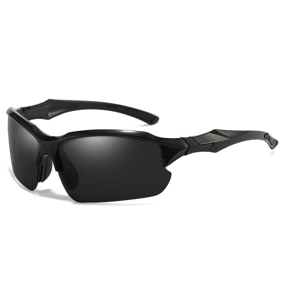 Half Frame Polarized Sports Sunglasses for Men UV400 Protection Lightweight Goggles for Skiing Driving Running Fishing Outdoor Activities 3-Pack or 10-Pack
