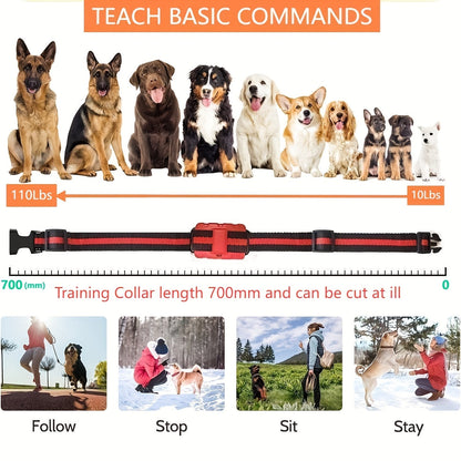 9-Level Remote Dog Training Collar – Rechargeable E-Collar with Shock, Vibration & Tone Modes, 500M Range, Adjustable for Small Medium Large Dogs, Safe Electronic Bark Control