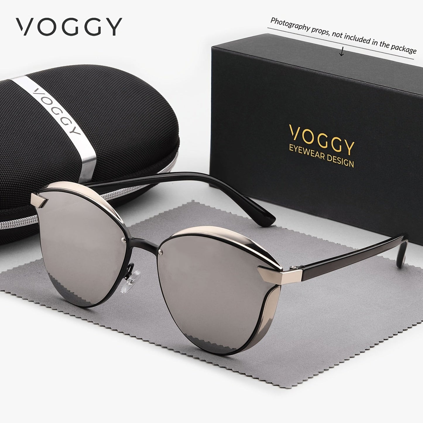 VOGGY Retro Butterfly UV400 Polarized Sunglasses for Men & Women – Lightweight Metal Frame Mirrored Lens, 8 Colors, Driving Hiking Cycling Fishing Travel Gift Box Included