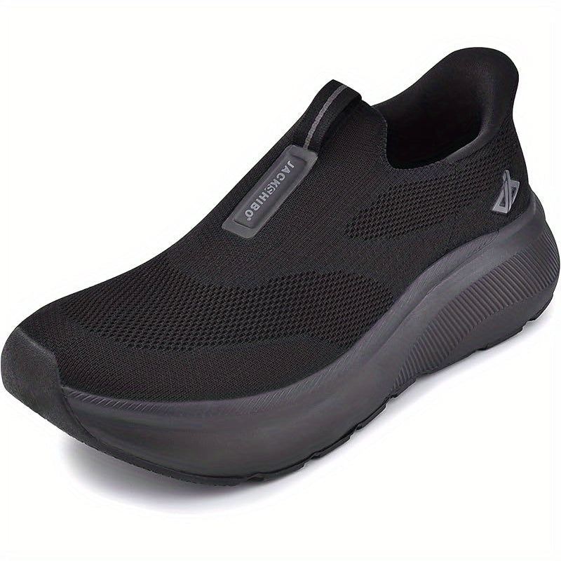 Men's Hands-Free Slip-On Orthopedic Sneakers – Wide Toe Box, Arch Support, Metatarsal Pad, Cushioned Zero Drop Sole, Mesh Upper, Walking Shoes for Comfort & Pain Relief