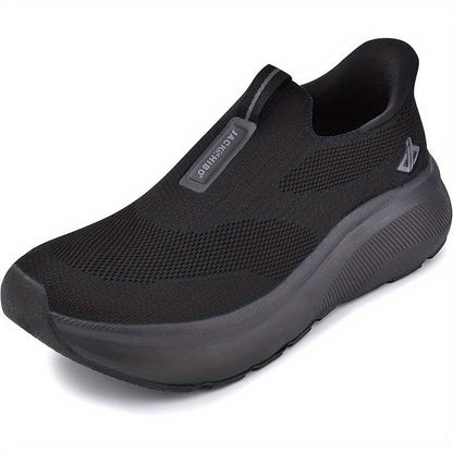 Men's Hands-Free Slip-On Orthopedic Sneakers – Wide Toe Box, Arch Support, Metatarsal Pad, Cushioned Zero Drop Sole, Mesh Upper, Walking Shoes for Comfort & Pain Relief