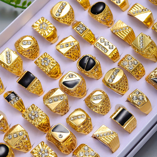 20pcs Men's Vintage Ring Set – Assorted Styles & Sizes Punk Gothic Rings for Men and Women, Perfect for Casual Wear, Parties, Halloween & Holiday Gift Ideas