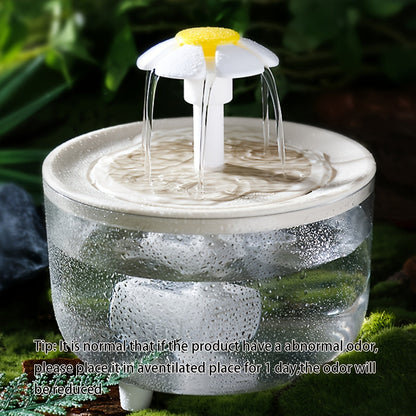 Pet Water Fountain 50oz Quiet USB-Powered BPA-Free - Automatic Drinking Fountain for Cats and Small Animals, Easy to Clean, No Battery Required, Continuous Fresh Filtered Water Dispenser