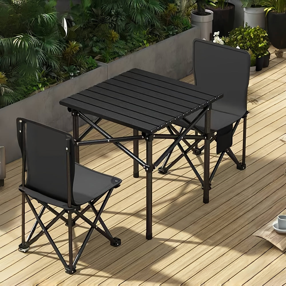 Large Portable Folding Table with Storage Bag - Outdoor Camping Picnic BBQ Garden Table Lightweight Easy Setup for Car Travel Self-Driving Tours