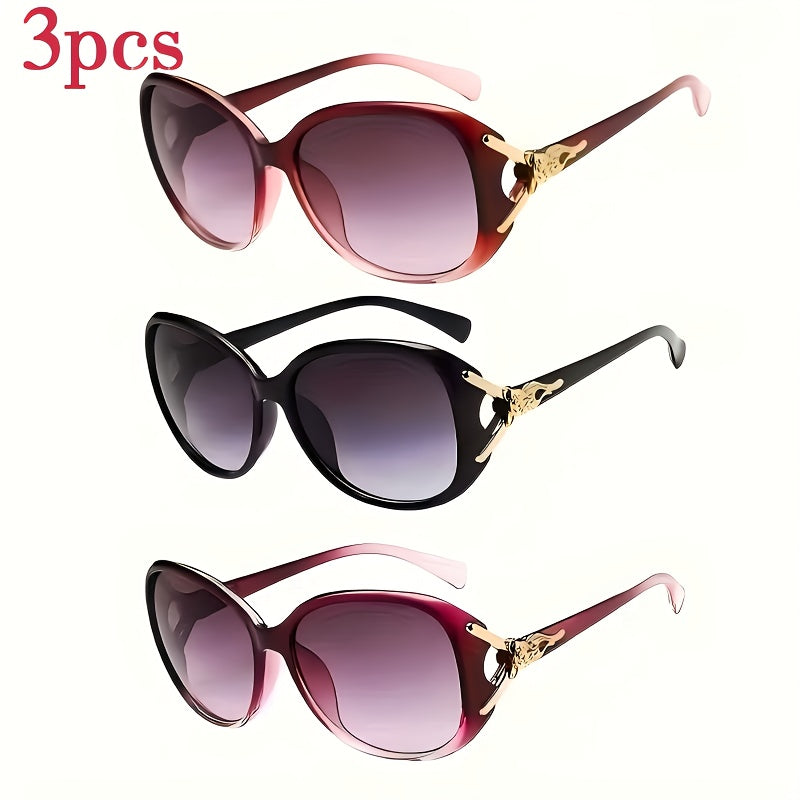 PALESHY Oversized Fashion Sunglasses for Women – UV Protection Anti-Glare Lightweight Summer Eyewear, Available in 3-Pack & 6-Pack, Bulk Sunglasses Set for Beach, Travel & Gifting