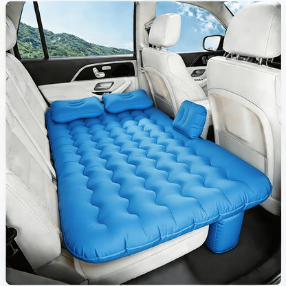 SUV Air Mattress Inflatable Car Bed for Camping & Travel - Universal Flocked Blow Up Mattress for SUV Trunk Back Seat, Portable Car Camping Bed with Storage Bag & Repair Kit, Road Trip Accessories