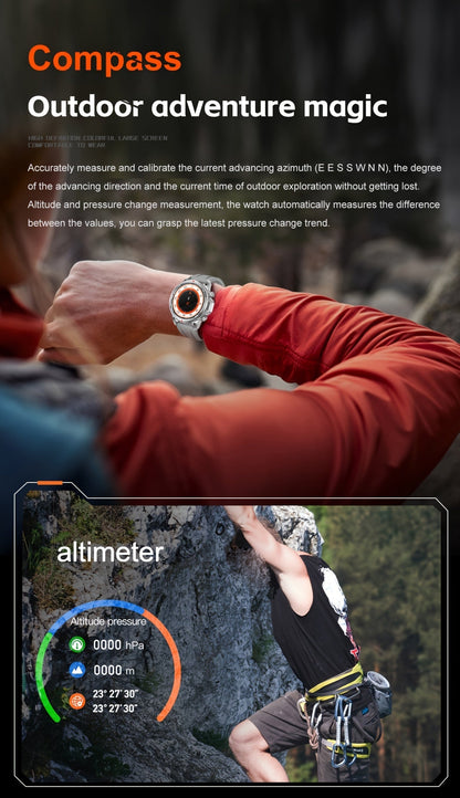 GPS Smartwatch for Men – 360×360 HD Screen, AI Voice, Wireless Calling, NFC, Compass, LED Lighting, Motion Trajectory, Outdoor Sport Fitness Tracker, Father's Day Gift