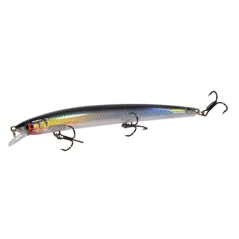 Minnow Fishing Lures 10pcs Hard Bait Set – 13.5cm 15.5g Plastic Artificial Fish for Bass Sunfish Trout Sea & Freshwater Tackle