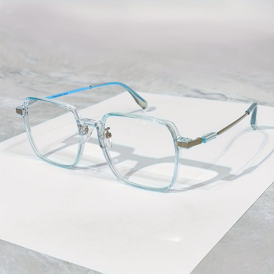 Oversized Blue Light Blocking Reading Glasses for Men & Women – Clear Lens Anti-Blue Light Computer Readers, Metal Spring Hinge, +1.0 to +4.0 Diopters, 4 Colors