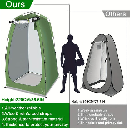 Portable Pop-Up Camping Shower Tent Privacy Shelter – Lightweight Waterproof Changing Room, Outdoor Toilet Tent for Camping, Hiking, Beach & Backpacking, Quick Setup Privacy Pod